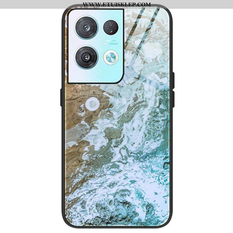 Etui do Oppo Reno 8 Pro Szkło Hartowane W Kolorach Marmuru